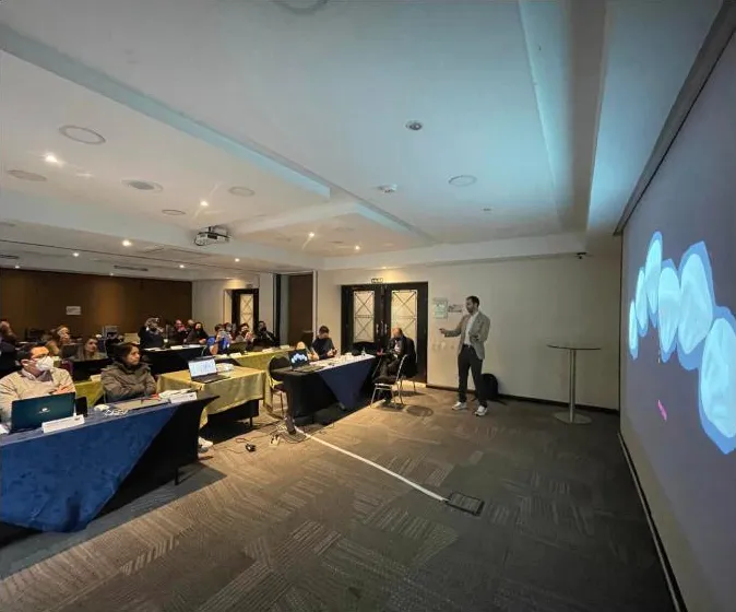 Alumnos en una formación de tresD